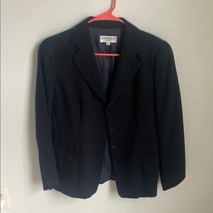 Giorgio Armani Black Sport Coat with Notched Lapels